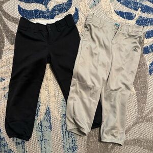 Adidas Black and Gray Baseball Pants